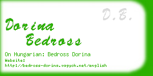 dorina bedross business card